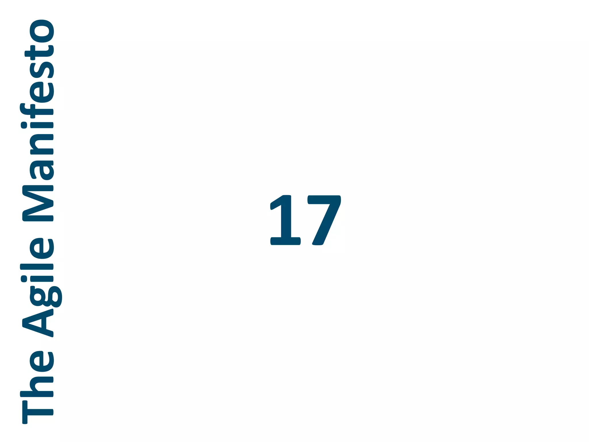 17The Agile Manifesto