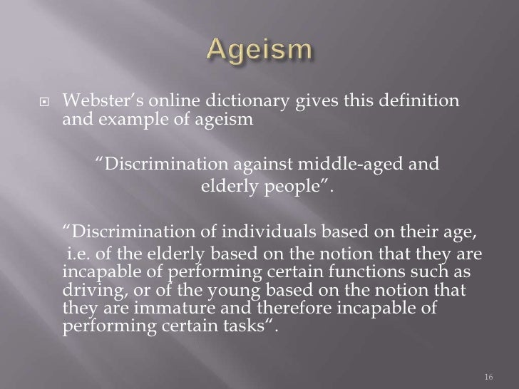 The Aging Process The Aging Process