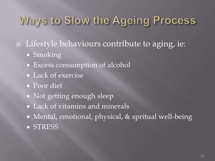 Changes And Development Of The Aging Process