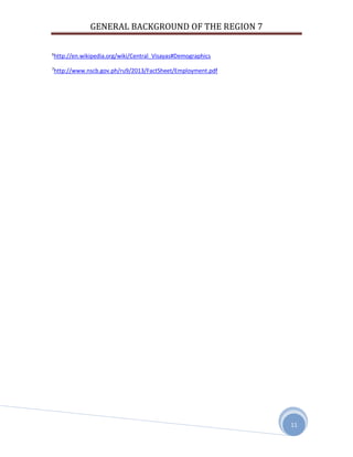 The agribusiness system of region 7 | DOCX
