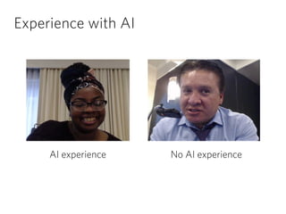 Experience with AI
AI experience No AI experience
 