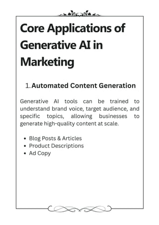 The Role of Generative AI in Shaping the Future of Digital Marketing | PDF