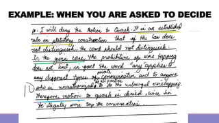 EXAMPLE: WHEN YOU ARE ASKED TO DECIDE
 
