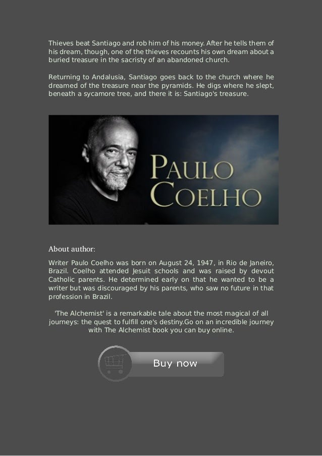The Alchemist Book Written By Paulo Coelho