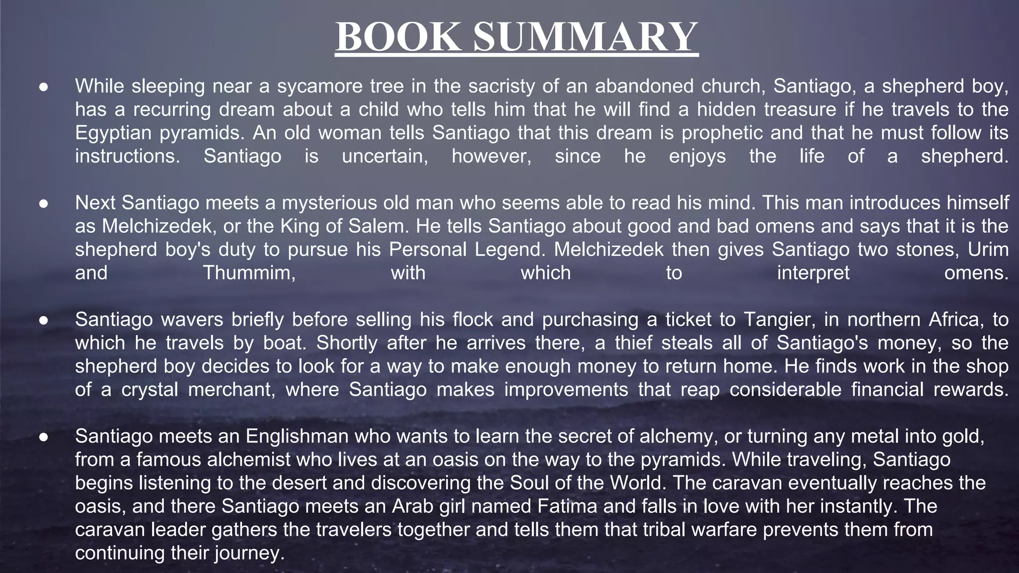 The Alchemist - Book Report | PDF