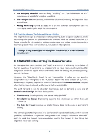 The Algorithm Cage The Algorithmic Cage Report (2026): The State of Human Agency in a ...