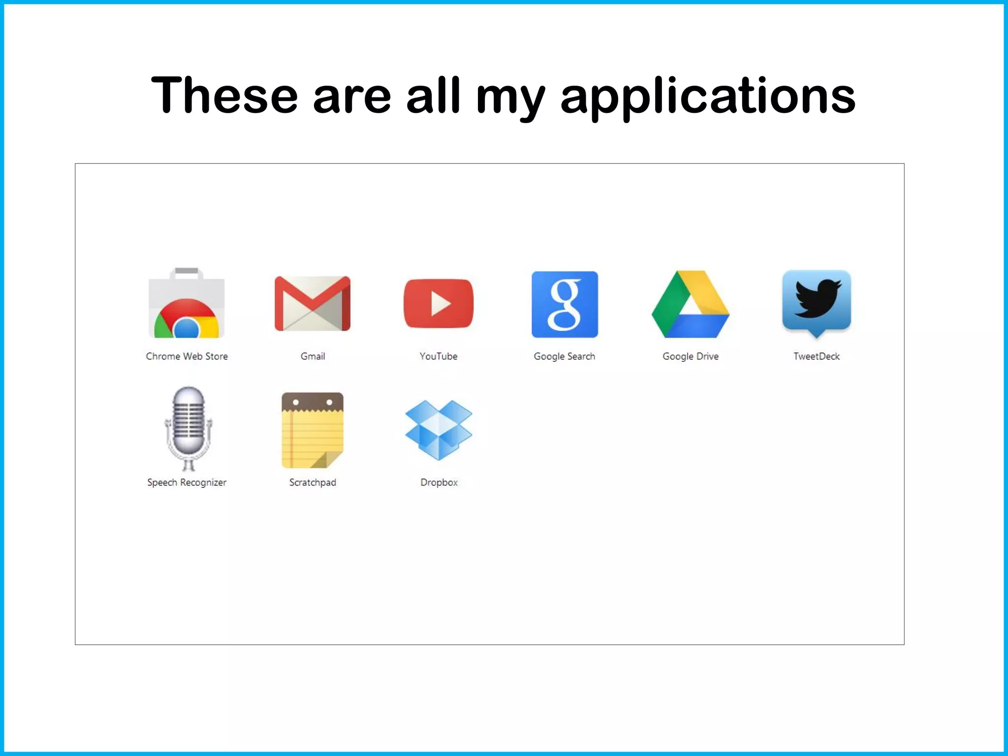 These are all my applications
 