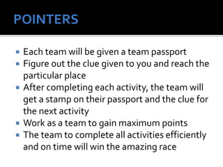 The amazing race | PPTX