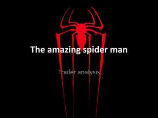 The amazing spider man
Trailer analysis
 