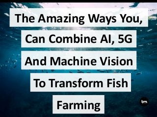 The Amazing Ways You,
Can Combine AI, 5G
And Machine Vision
To Transform Fish
Farming
 