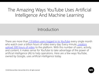 The Amazing Ways YouTube Uses Artificial Intelligence And Machine ...