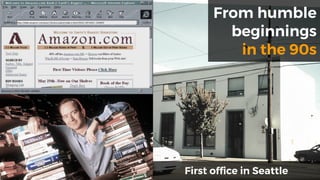 First office in Seattle
From humble
beginnings
in the 90s
 
