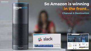 So Amazon is winning
in the front…
Channel & Destination
 