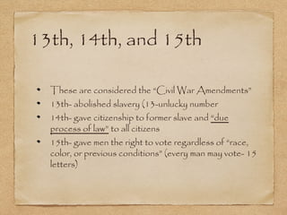 13th Amendment Process The Amendments of The Constitution | PPT