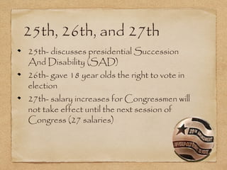 The Amendments of The Constitution | PPT