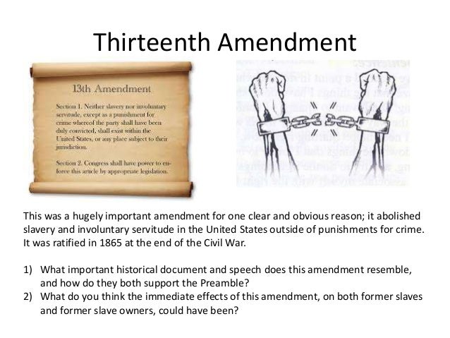 The amendments to the united states constitution