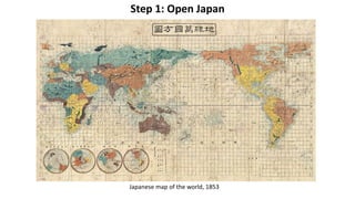 Step 1: Open Japan
Japanese map of the world, 1853
 