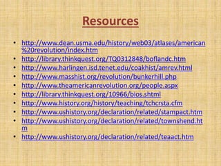 The american revolution web quest | PPTX