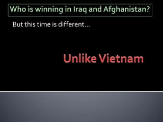 But this time is different…
 