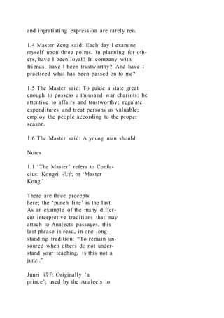 Analects Example The analects of confucius 18 book v 5.1 the m | DOCX