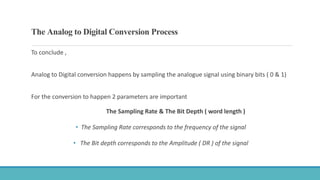 The analog to digital conversion process | PDF