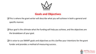 The anatomy of a grant proposal | PPTX