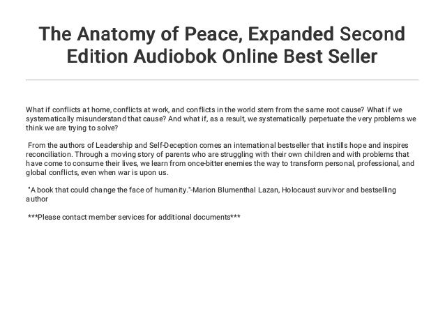 The Anatomy of Peace... Expanded Second Edition Audiobok Online Best