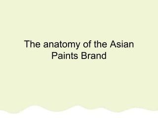 The anatomy of the Asian Paints Brand 