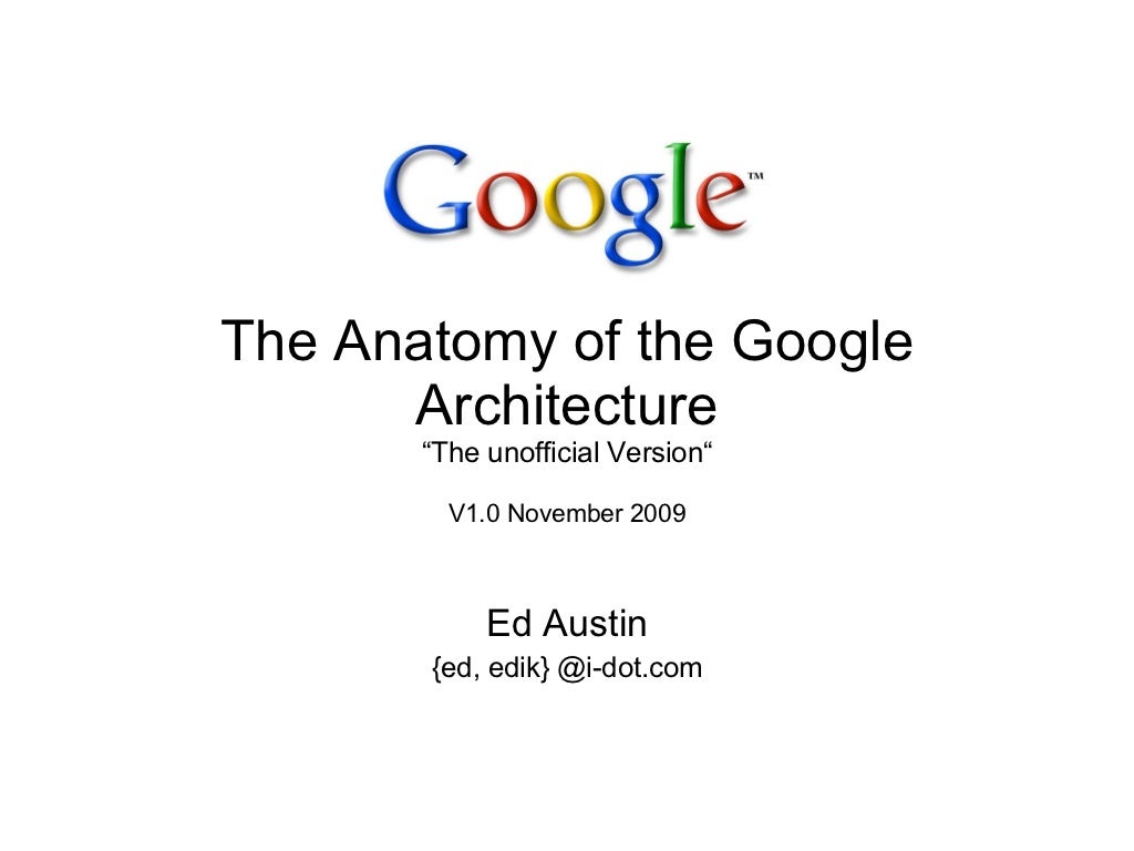 The Anatomy of the Google