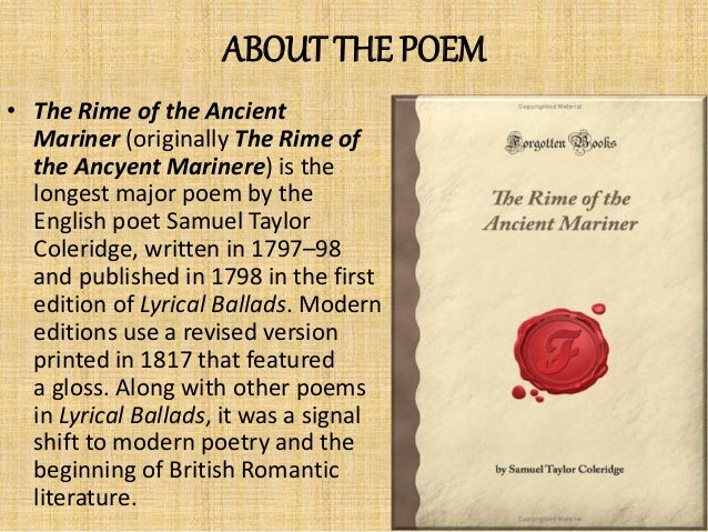 The rime of the ancient mariner