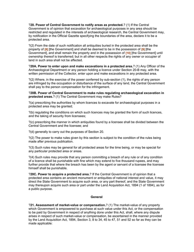 The ancient monuments preservation act
