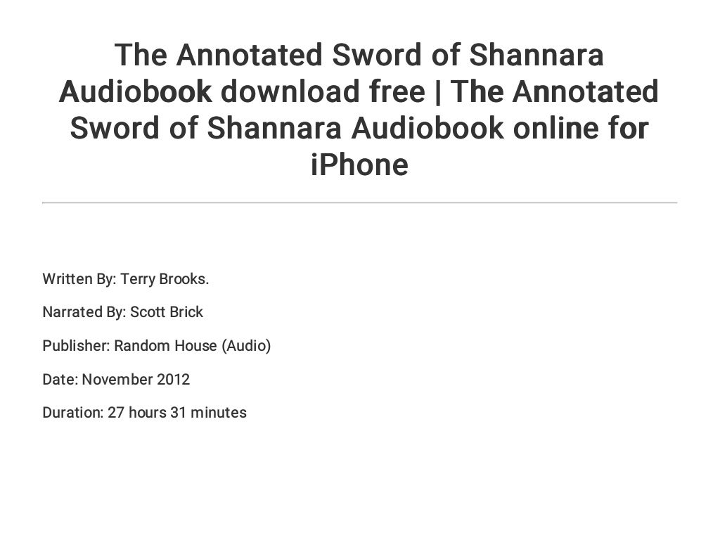 download sword of shannara audio book download sword of shannara audio book