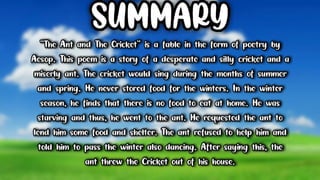The Ant and The Cricket (Class 8) Powerpoint Presentation by Bhim Kumar