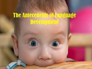 The Antecedents of Language
       Development
 