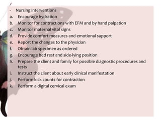 AssessmentPrenatal careAssessment of positive pregnancy
