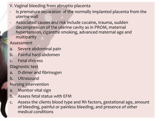 B. Assessment of High-Risk PregnancyHealth historySocial historyProblems with pregnancyPhysical examInspectionAuscultationPalpitationVital signs