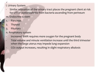 Chadwick’s signc. VaginaSlight acidic pH (4-5) to decrease risk of infections