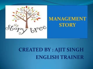 MANAGEMENT STORY CREATED BY : AJIT SINGH ENGLISH TRAINER 