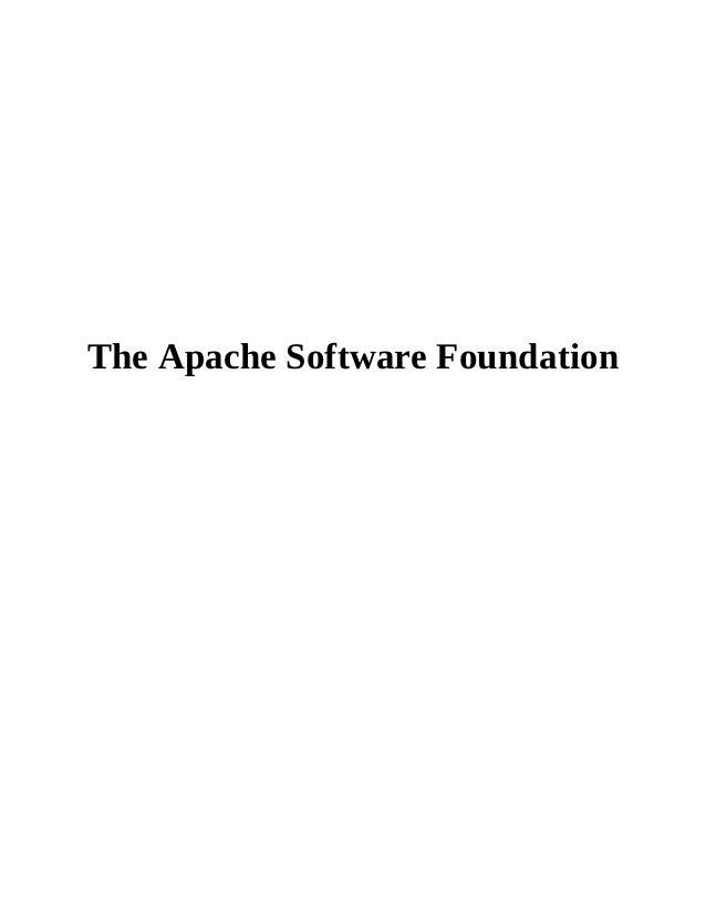 The apache software foundation The apache software foundation