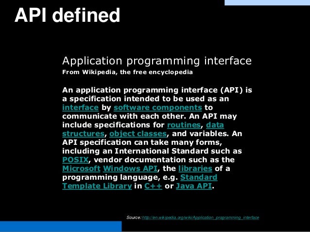 pics Wikipedia Application Programming Interface slideshare