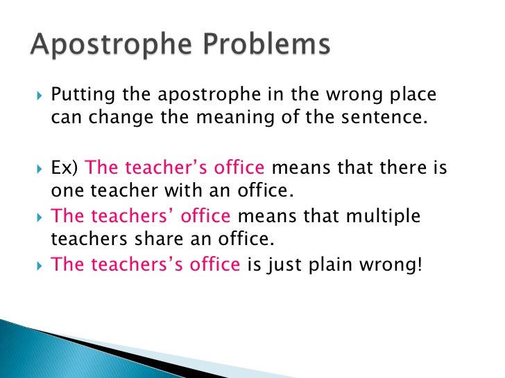 what do apostrophes mean