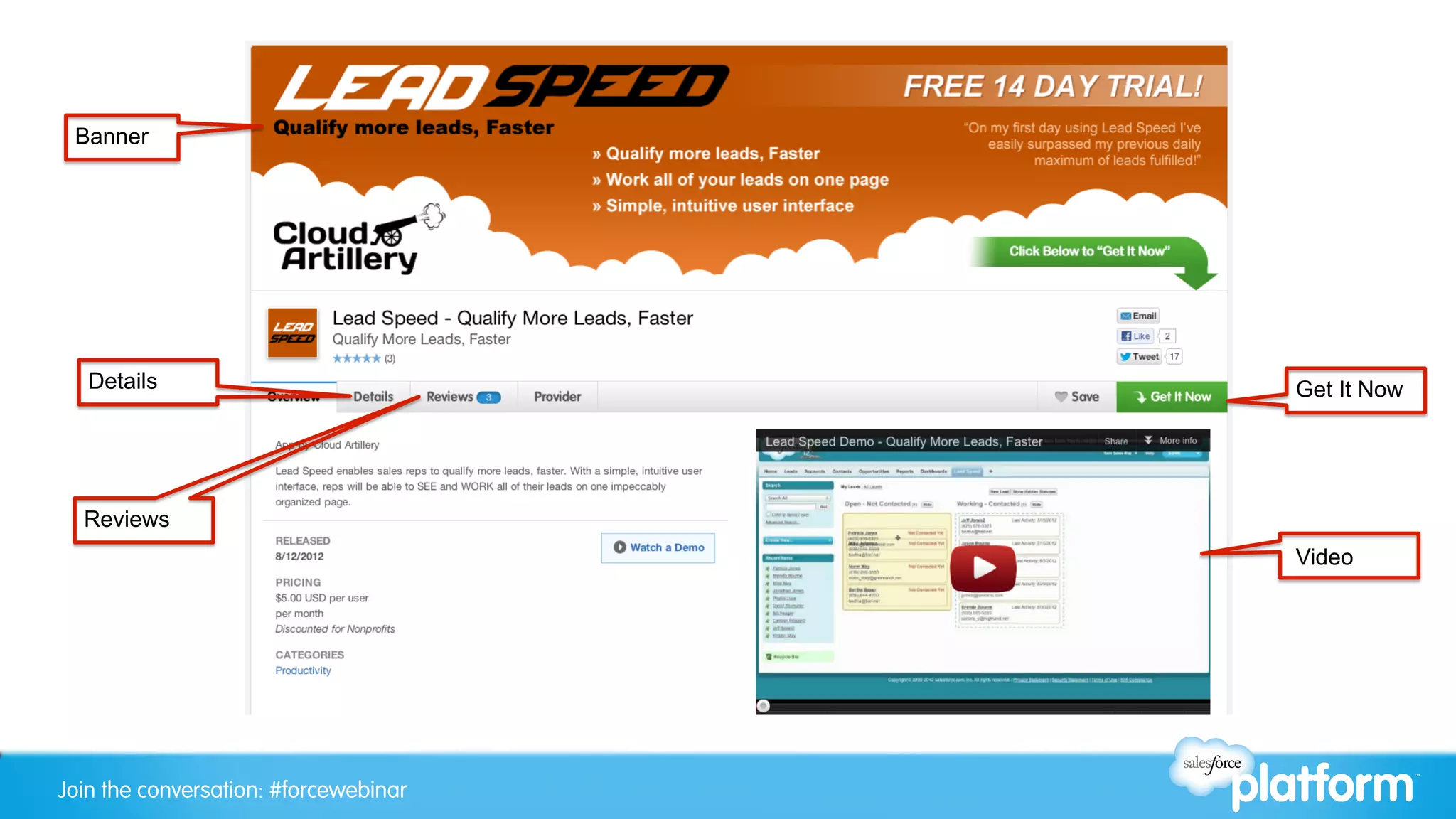 Banner




   Details                             Get It Now




  Reviews
                                       Video




Join the conversation: #forcewebinar
 