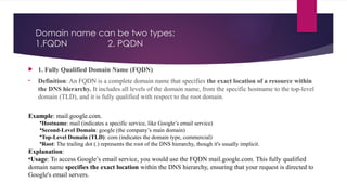 Exploring the Application Layer: DNS, FQDN, SMTP, Web-Based Email, and ...