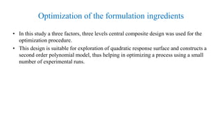 THE APPLICATION OF CENTRAL COMPOSITE DESIGN FOR OPTIMIZATION OF ...