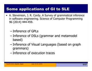 The Application of Grammar Inference to Software Language Engineering | PDF