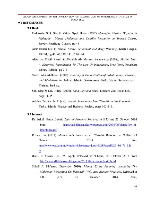 Islamic law of inheritance (faraid) in malaysia | DOCX | Islam ...