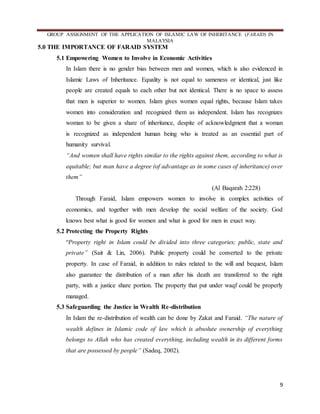 Islamic law of inheritance (faraid) in malaysia | DOCX
