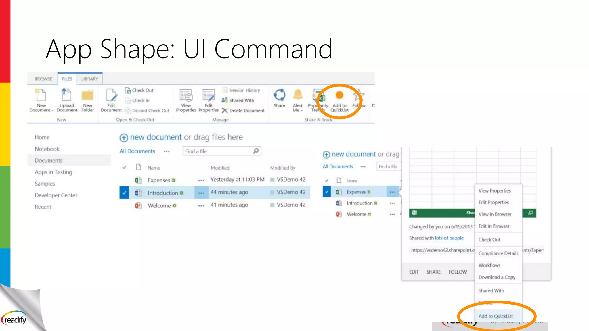 Copyright © 2013
by Readify Pty Ltd
App Shape: UI Command
 