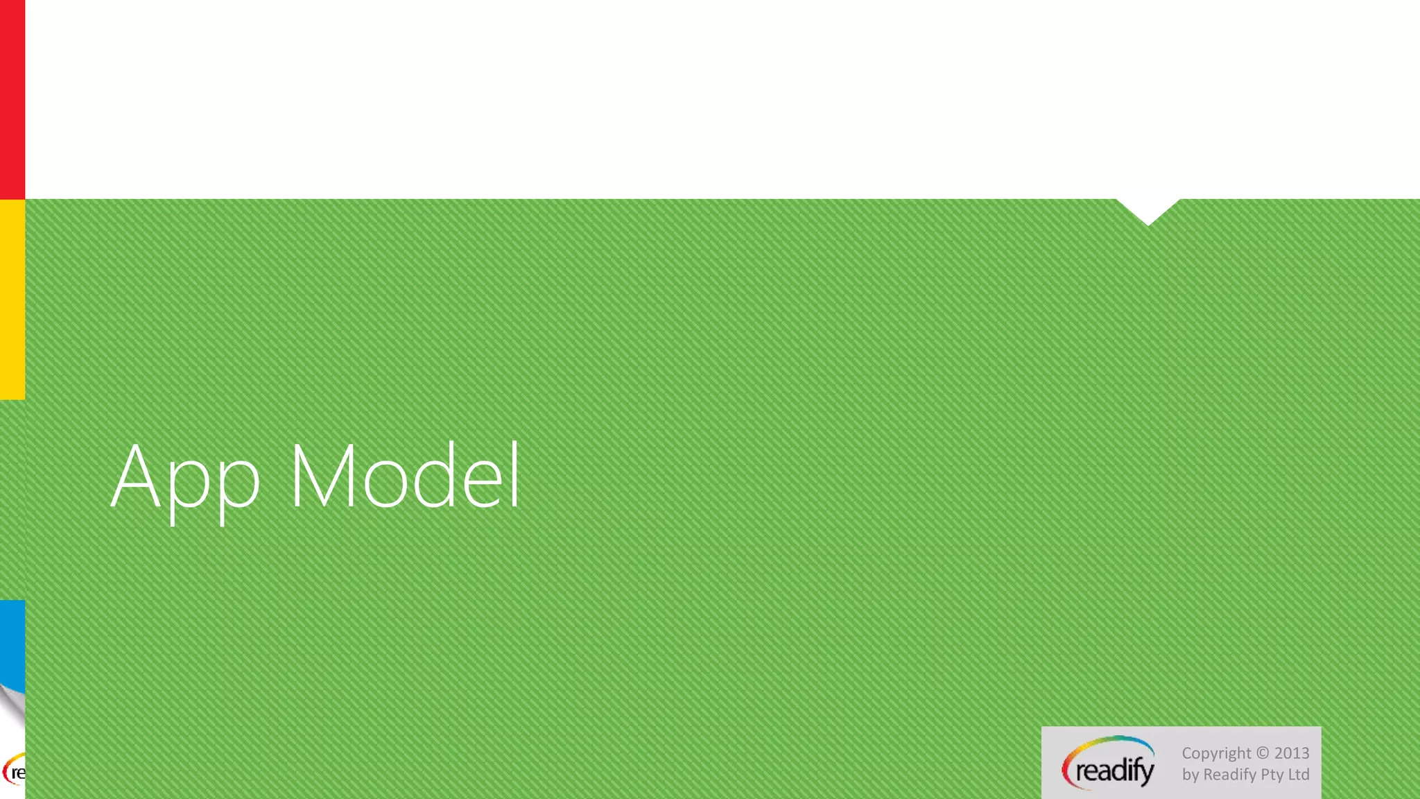 Copyright © 2013
by Readify Pty Ltd
App Model
 