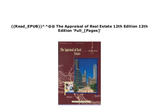 Download P D F Library The Appraisal Of Real Estate 12th Edition 12